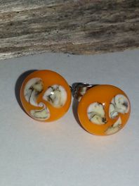 Ohrstecker Orange Spiralblume